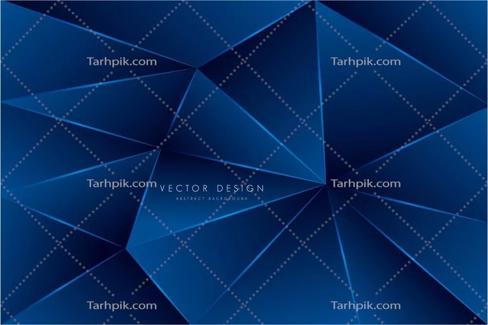 وکتور طرح مدرن لوکس با پسزمینه فلزی و الگوهای چند وجهی آبی رنگ