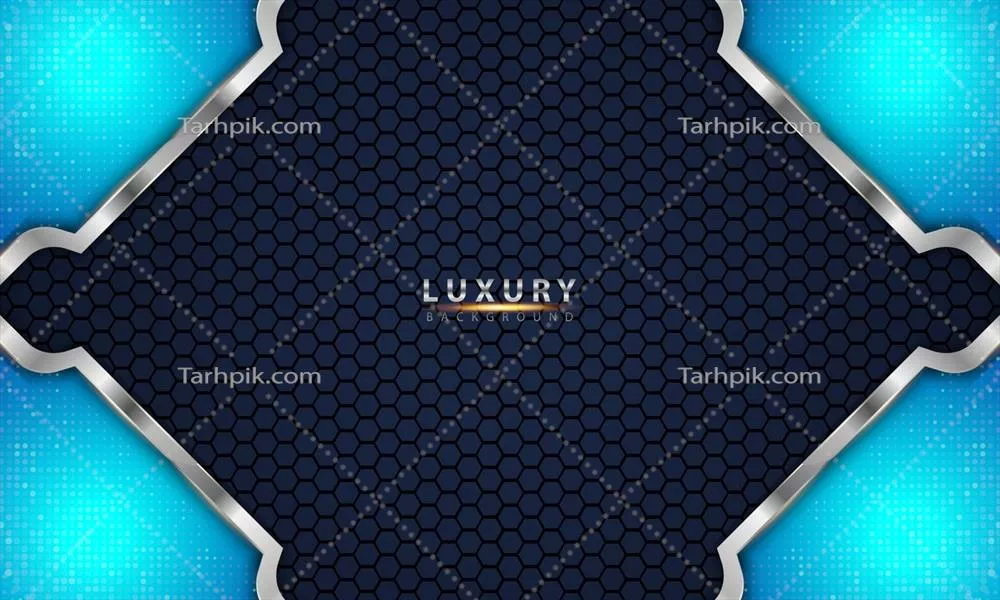 وکتور قالب طراحی مدرن با چهارچوب فلزی سیاه و آبی برای تکنولوژی