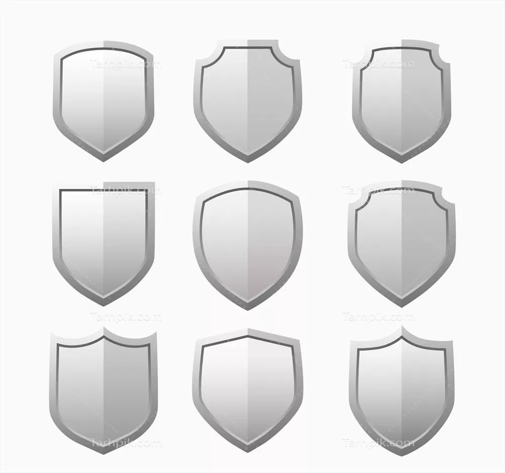 مجموعه وکتور سپرهای فلزی با طراحی منحصر به فرد و جذاب