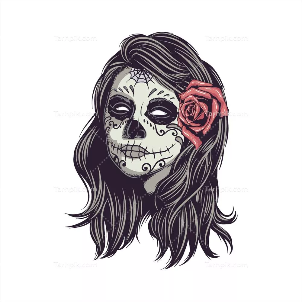 طرح وکتور اسکلت مکزیکی: هنر رنگارنگ و فرهنگی برای خلاقیت