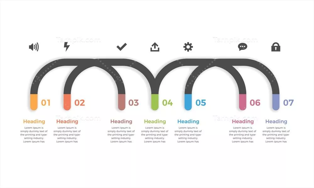 الگوی اینفوگرافیک مینیمالیستی برای کسب و کار با طراحی وکتور