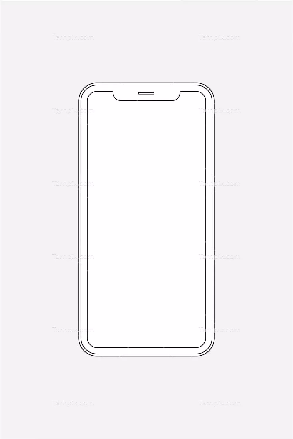 طراحی وکتور گوشی موبایل با جزئیات دیجیتالی و مدرن