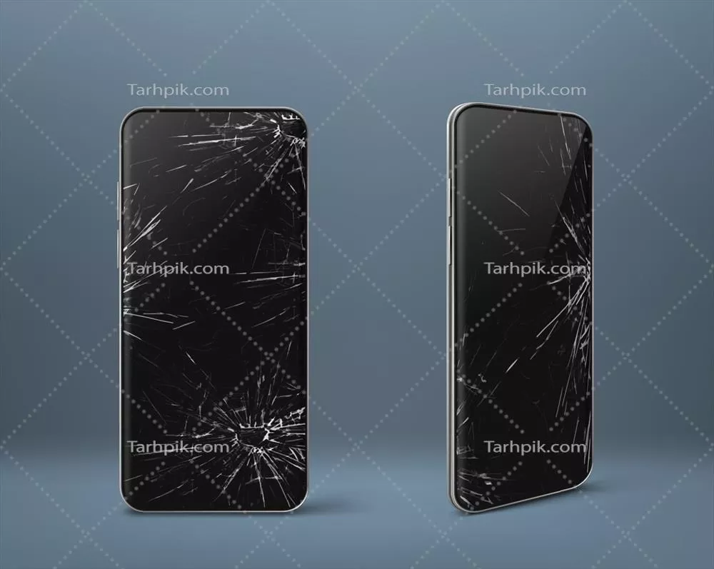 وکتور گجت موبایل با صفحه نمایش شکسته: مشکلات و راهحلها