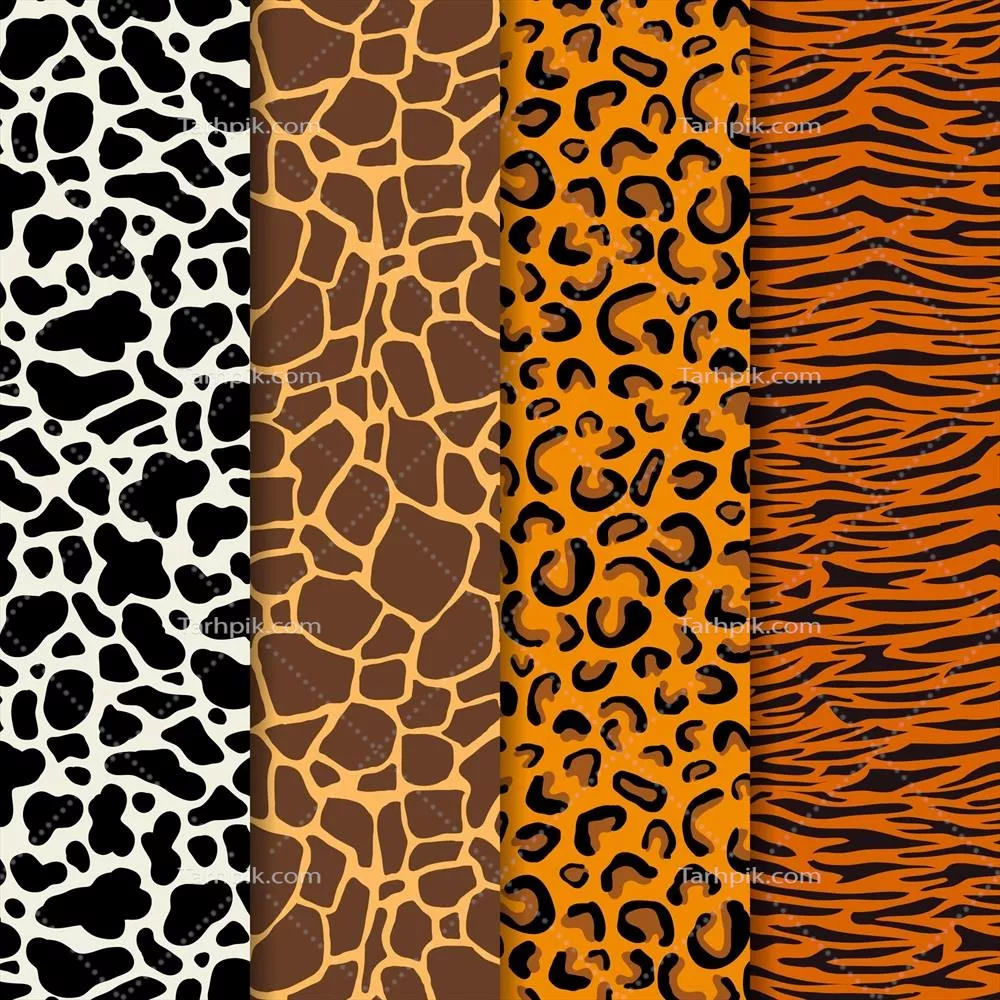 مجموعه الگوهای مدرن چاپ حیوانی وکتور برای طراحی های خلاقانه