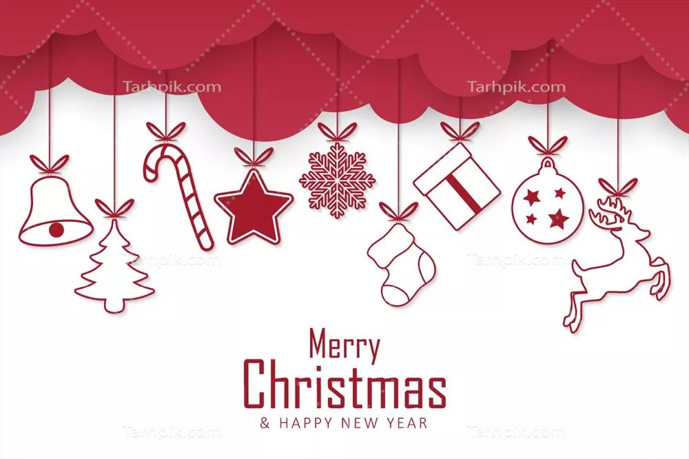 وکتور طراحی پسزمینه مدرن کریسمس با رنگها و الگوهای جذاب