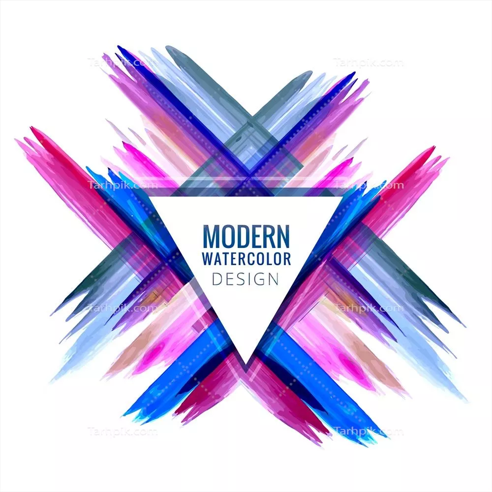 طراحی وکتور آبرنگی مدرن، رنگارنگ و با ظاهری شیک و زیبا