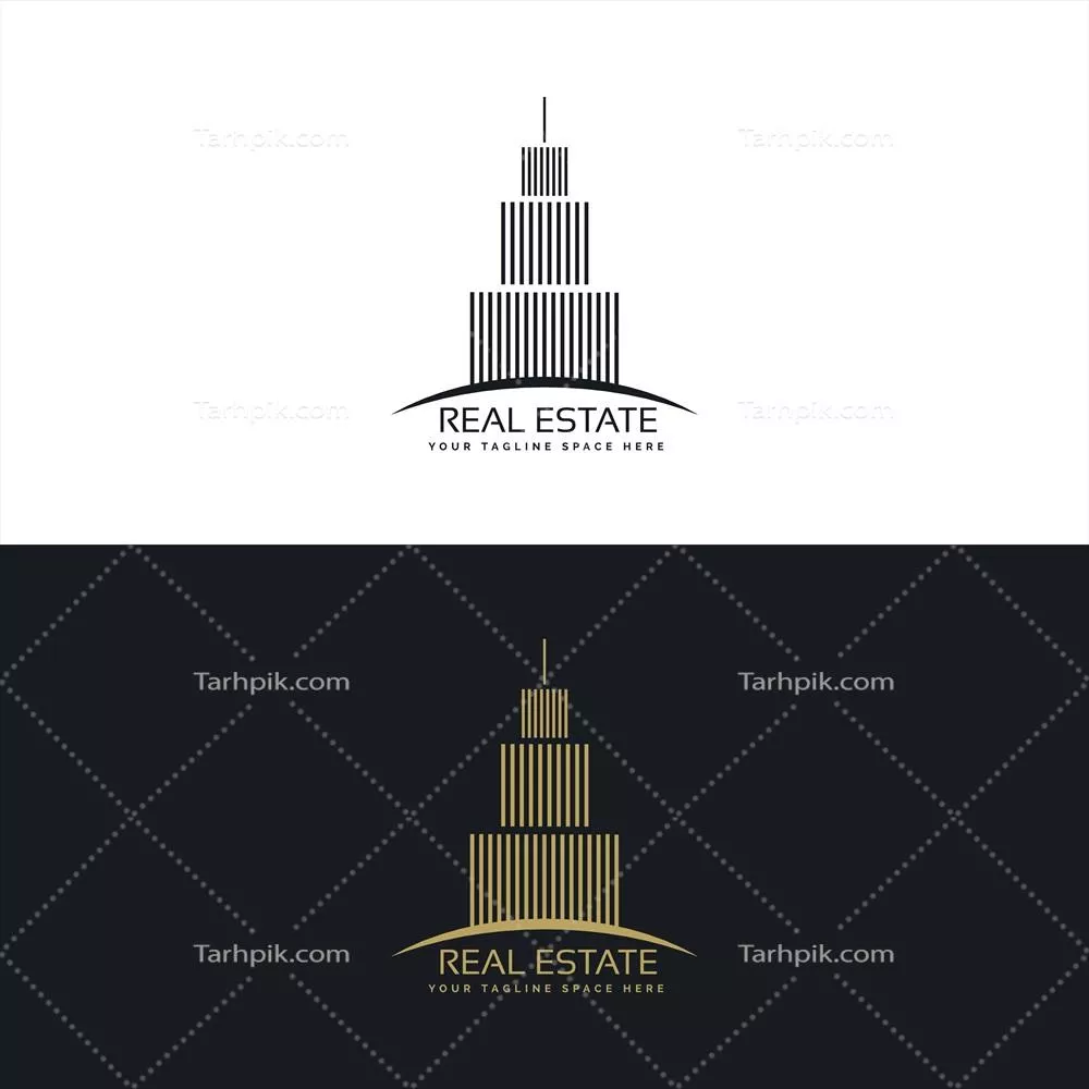 لوگوی مدرن و شیک برای املاک با طراحی وکتور