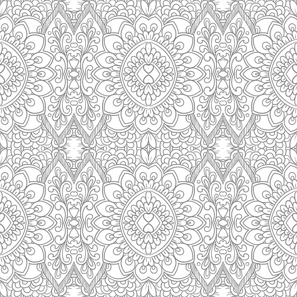 وکتور الگوی دکوری مدرن و قومی با طرحهای گلدار و رنگارنگ