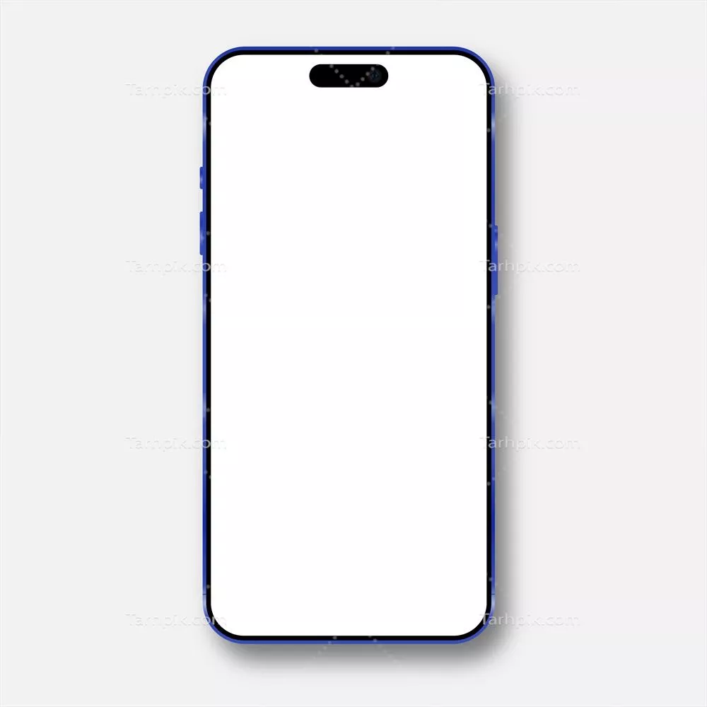 وکتور ماکاپ واقعی و مدرن از گوشی هوشمند با برش بیضی و نوک تیز