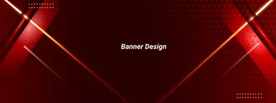 وکتور بنر مدرن و شیک با الگوی هندسی انتزاعی و رنگ قرمز زیبا