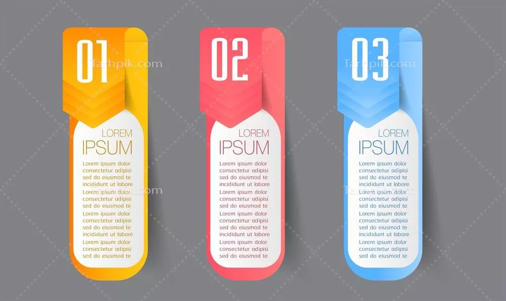 وکتور قالب بنر باکس متنی مدرن برای اینفوگرافیک‌ها و معرفی محتوا