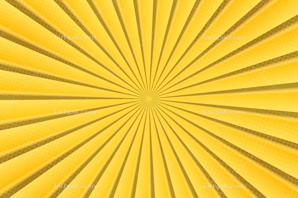 وکتور طراحی پس‌زمینه مدرن و انتزاعی با رنگ زرد و الگوی خورشید تابان