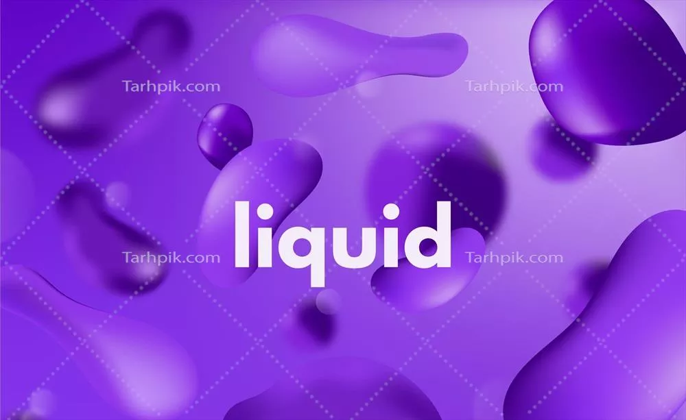 پسزمینه وکتور با افکت مایع تک رنگ و واقعگرایانه