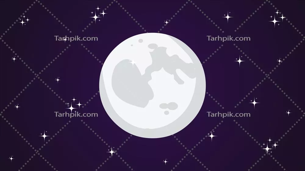تصویر برداری وکتورس حس شگفت انگیز ماه با سبک کارتونی و طراحی تخت