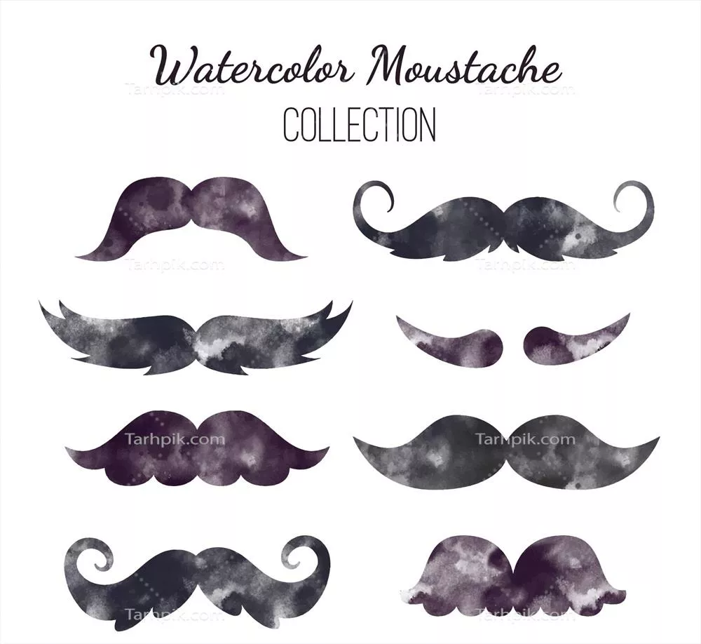 مجموعه ای از طرح های وکتور سبیل با سبک های مختلف و خلاقانه