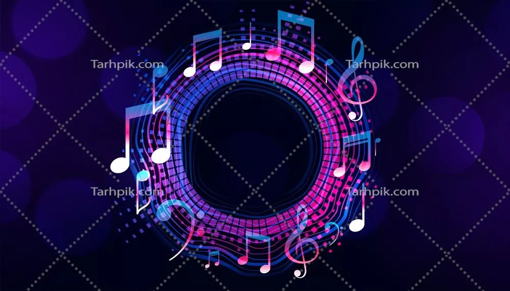 وکتور قاب نتهای موسیقی با فضای متنی برای طراحیهای خلاقانه