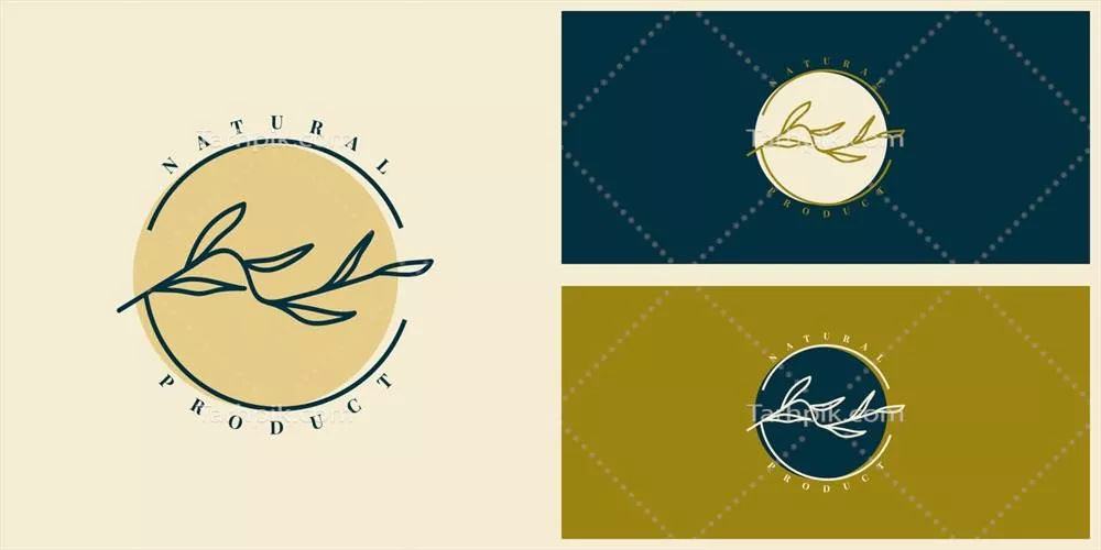 وکتور طراحی الگوی برچسب محصولات طبیعی با ظاهری خلاقانه و کاربرپسند