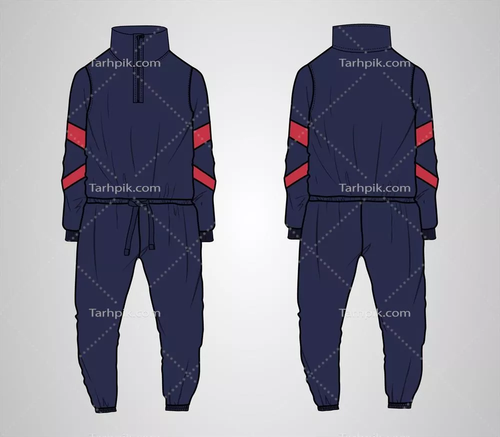 طراحی فنی لباس خواب: نقشه طراحی دو بعدی و وکتور لباس شب