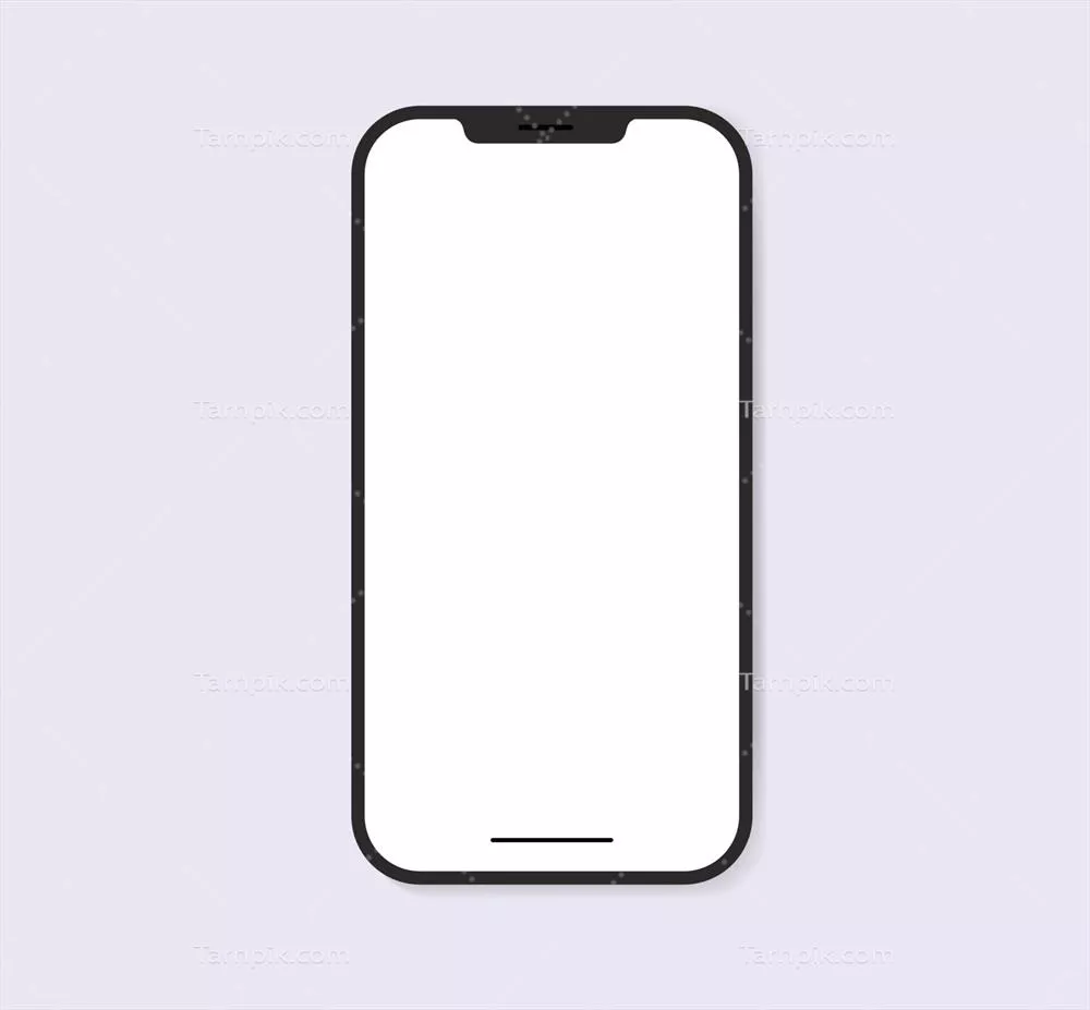وکتور مدل گوشی هوشمند مدرن با طراحی نوتچ – قالب ایزوله شده