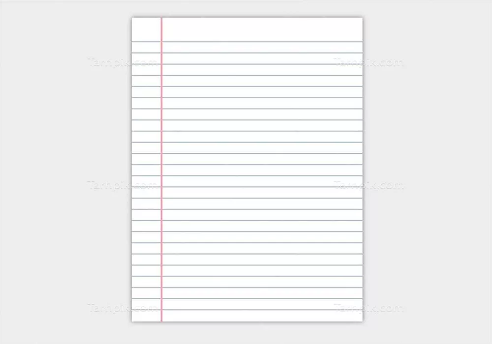 وکتور پس‌زمینه کاغذ نوت‌بوک با طراحی ساده بر روی زمینه سفید