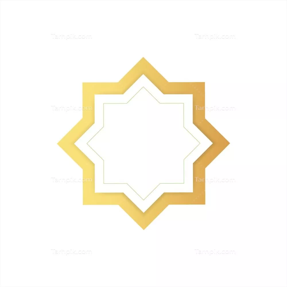 وکتور الگو یا نماد هشت ضلعی با خط خارجی در طراحی های هندسی