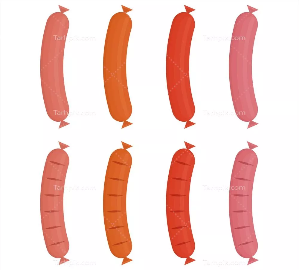 وکتور سوسیسهای خوشمزه و چرب فصل اکتبر: لذتهای سنتی برای پیک نیک