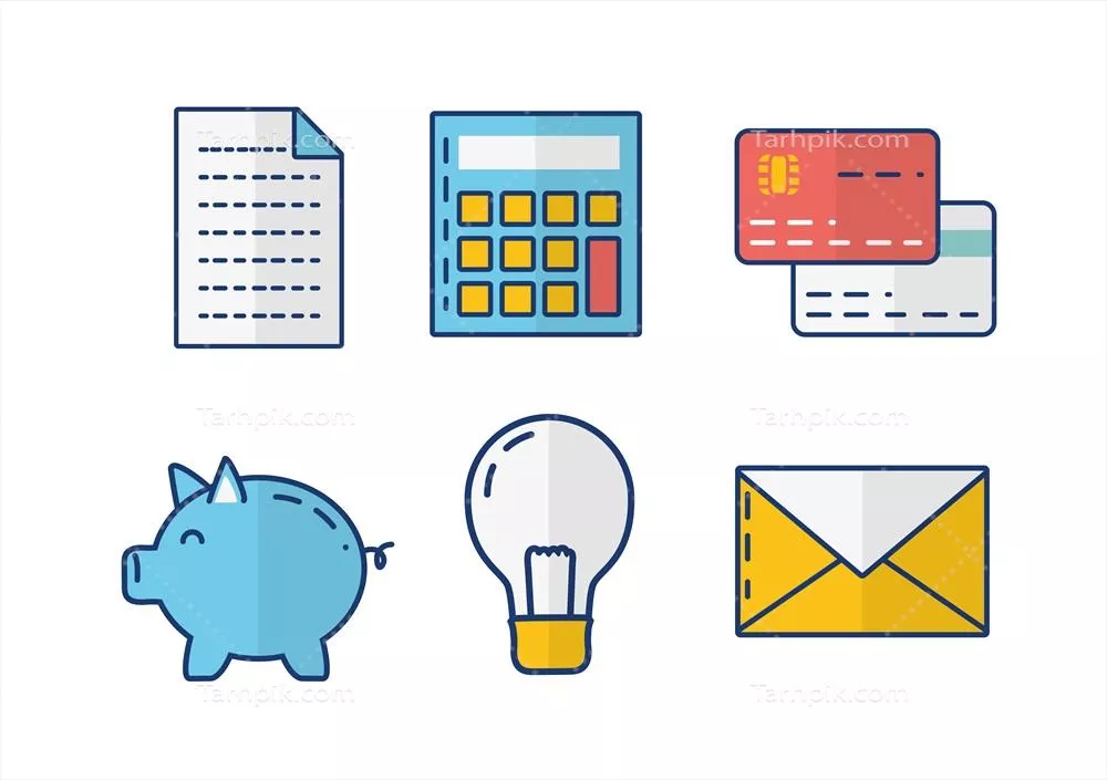 وکتور شکل نمایشی مفاهیم پرداخت آنلاین با جزئیات و عناصر مختلف