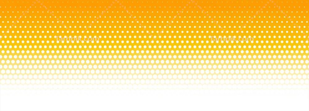 وکتور بنر پس زمینه با الگوی نصف و نیمه به رنگ نارنجی و سفید