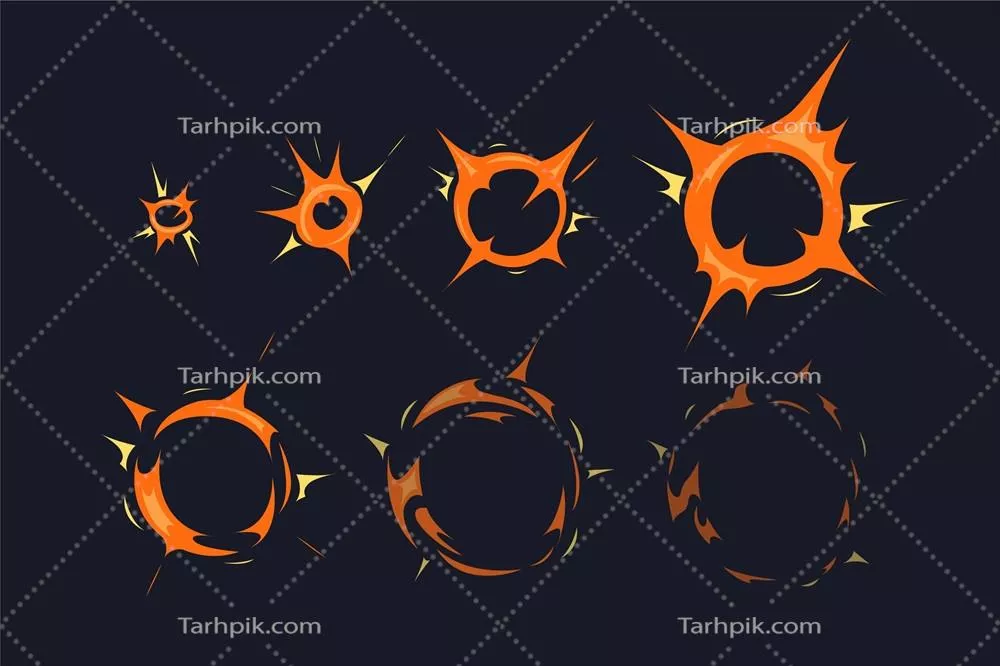 کادرهای انیمیشن تخت ارگانیک وکتور برای طراحی گرافیکی