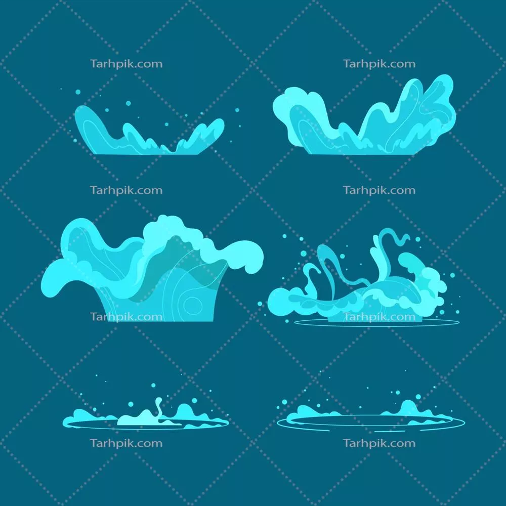 فریمهای انیمیشن تخت ارگانیک (۲) به شکل وکتور