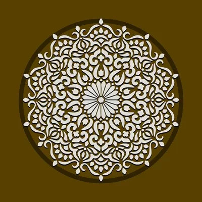 وکتور الگوی تزیینی مندل اسلامی برای انواع مختلف تزئینات شما