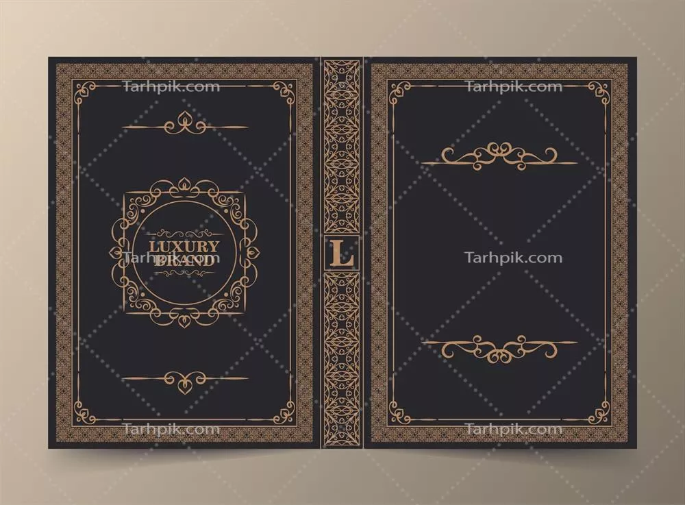 وکتور طراحی جلد کتاب های زینتی و تزئینی با تمرکز بر جزئیات هنری