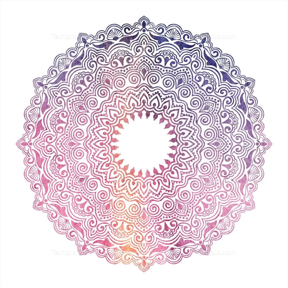 طراحی وکتور دایرهای تزئینی با عناصر لچک و اعرابی