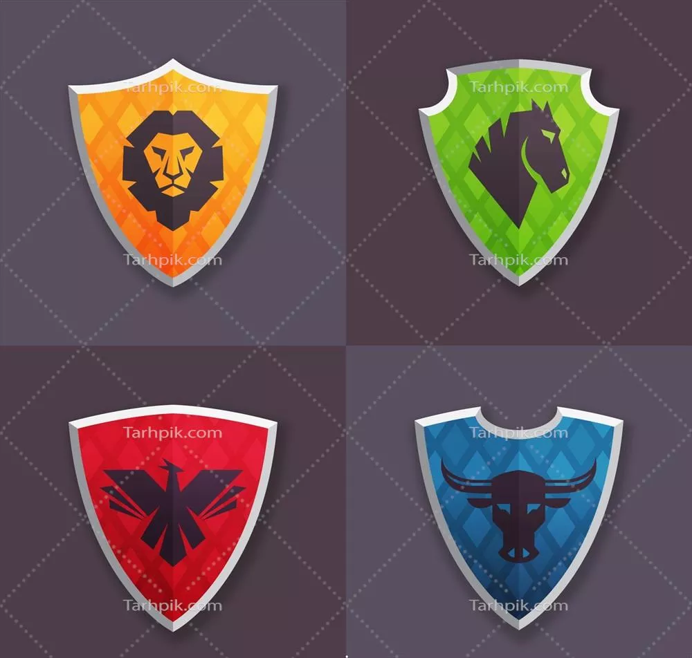 وکتور سپرهای رنگی با طراحی حیوانات برای استفاده در پروژه‌های هنری