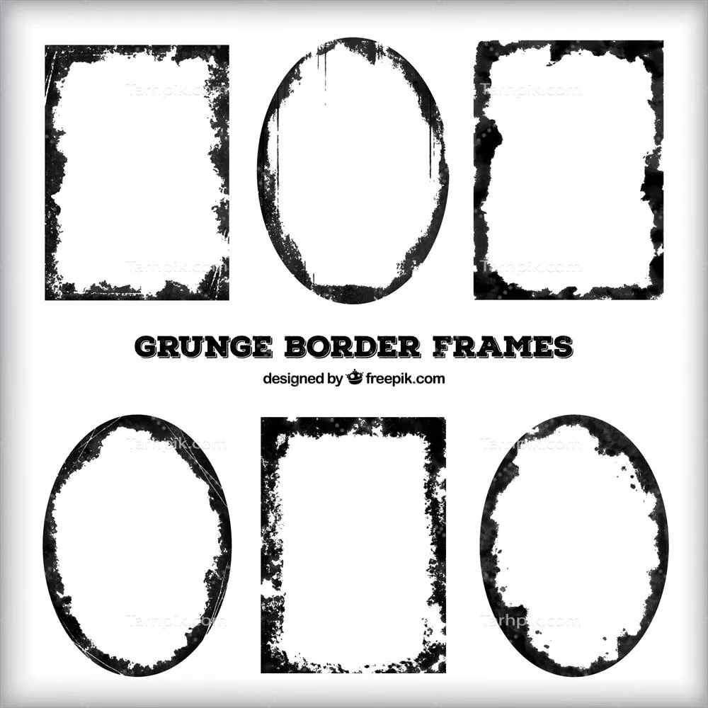 بستهٔ فریم های وکتور با سبک گرانج مناسب طراحی های خلاقانه