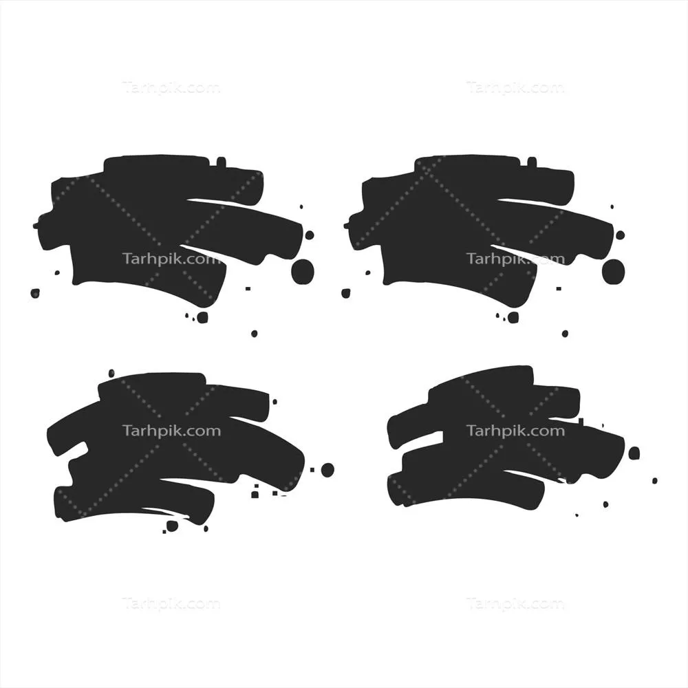 طراحی وکتور با لایههای رنگی و قلم مو به صورت استروک