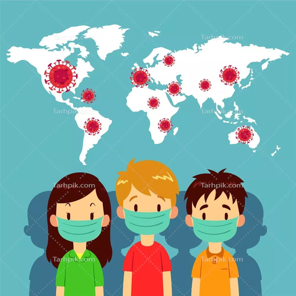 وکتور طرح بصری افراد در حال استفاده از ماسک در دوران پاندمی برای نشان دادن رویدادهای بهداشت عمومی