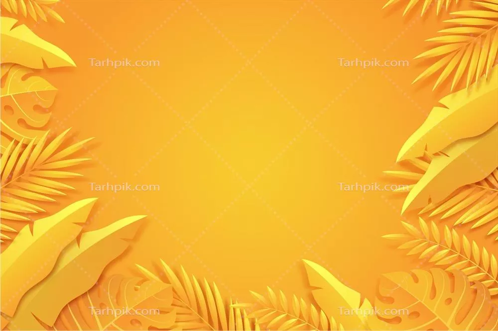 پس‌زمینه وکتوری برگی استوایی با طراحی کاغذی و نمای زیبا