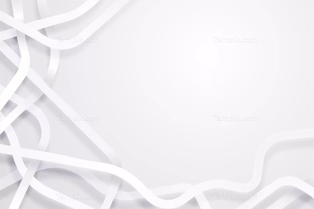 پس‌زمینه وکتور سفید مونوکروم با سبک کاغذی برای طراحی‌های مدرن