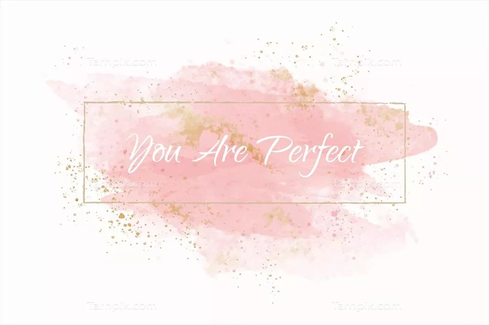 طرح وکتور آبرنگ هلو کمرنگ با قاب طلایی زیبا و مدرن