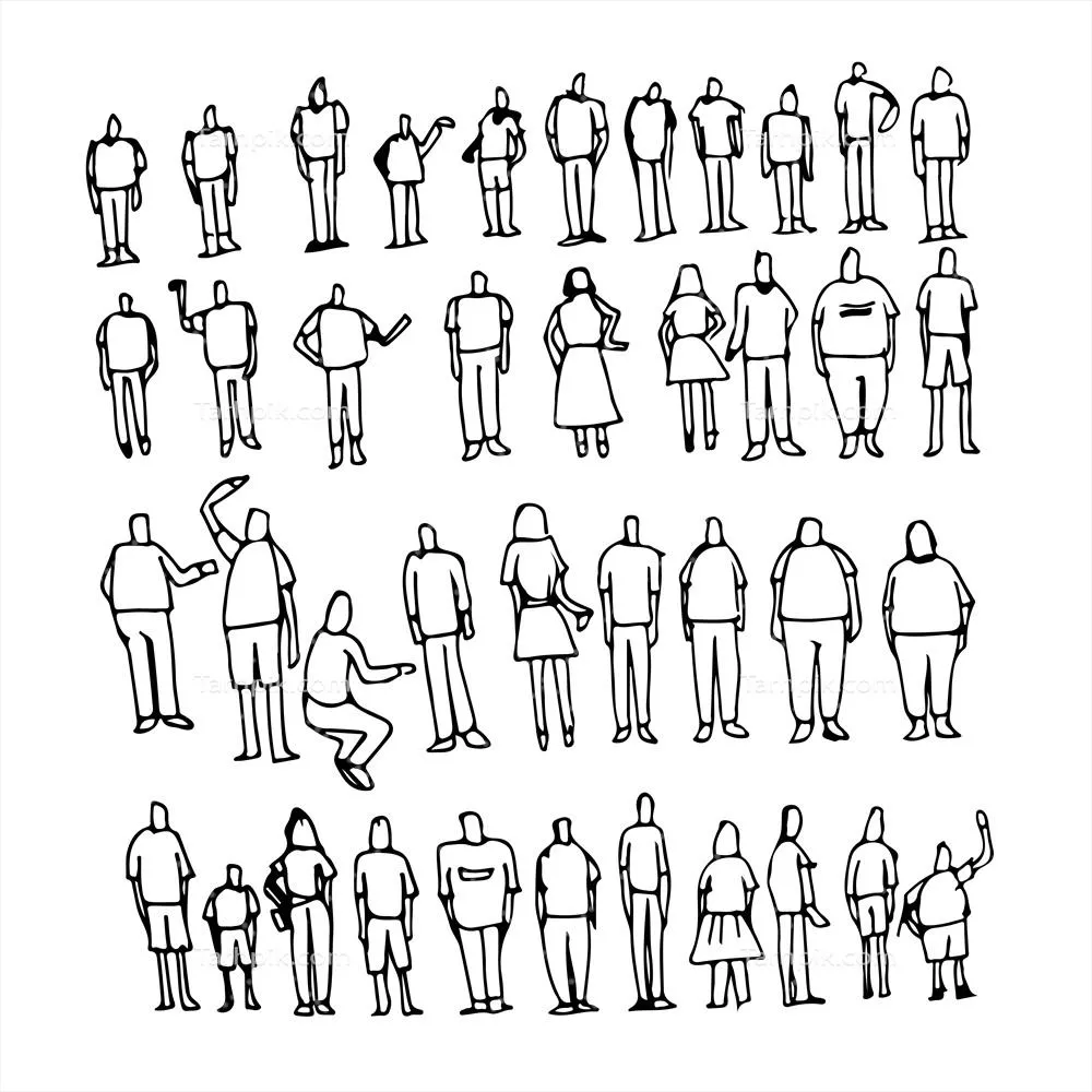 وکتور آیکون کارتون شخصیت‌های انسانی برای طراحی‌های بصری و پروژه‌ها