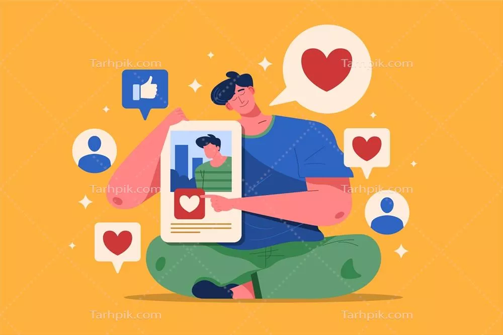 وکتور مفهوم اعتیاد به رسانههای اجتماعی: تأثیرات روانی و رفتاری بر افراد