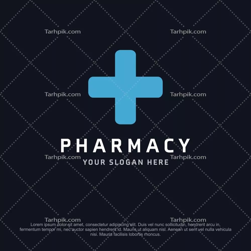 وکتور لوگوی داروخانه با نماد صلیب - طراحی مدرن و کاربردی