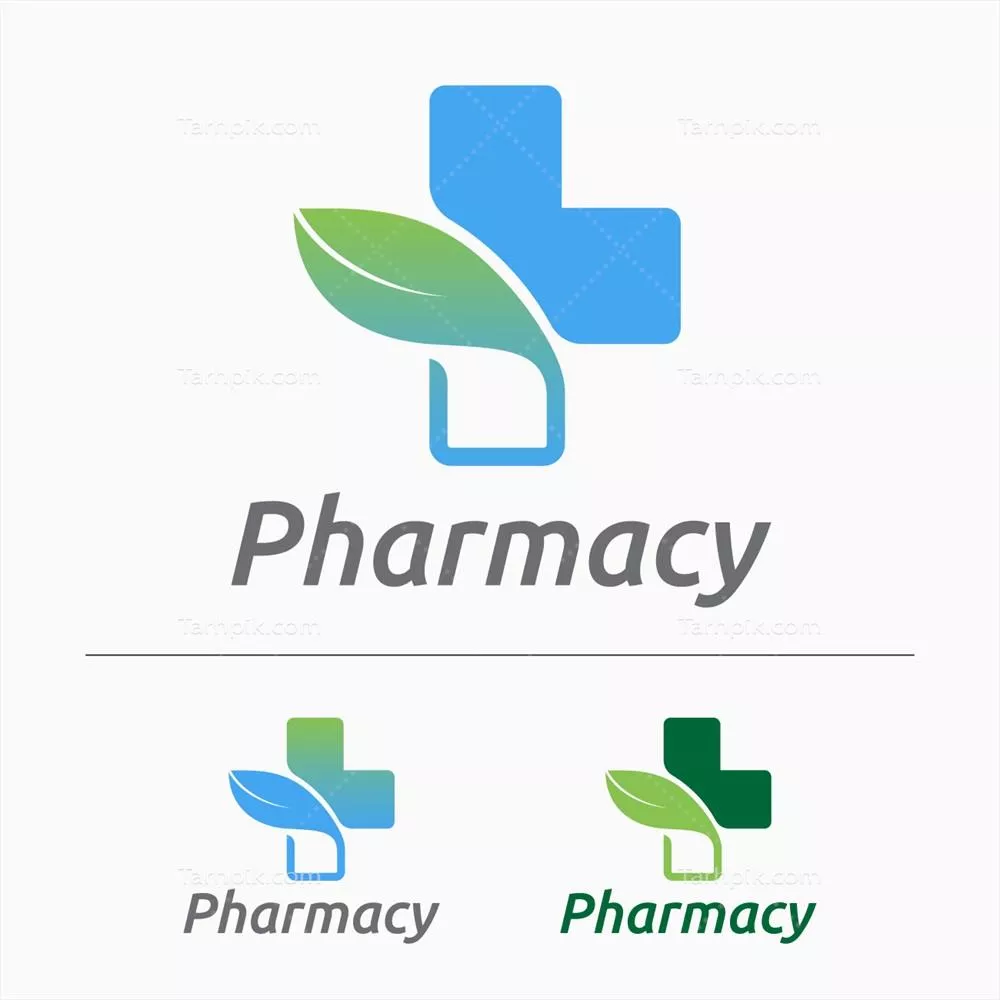 مجموعه لوگوهای داروخانه به صورت وکتور با طراحی خلاقانه و متنوع