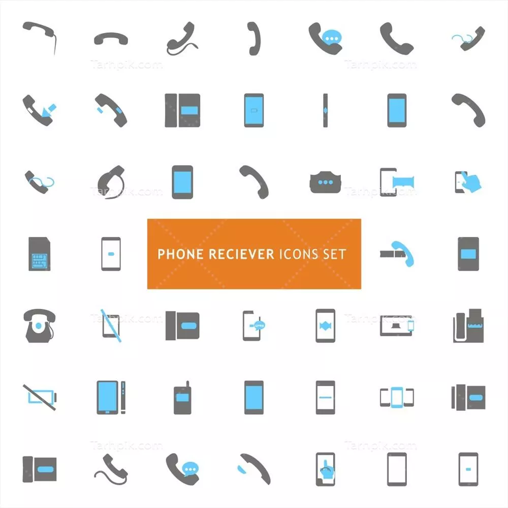 آیکون های تلفن با کیفیت بالا به صورت وکتور برای طراحی گرافیکی