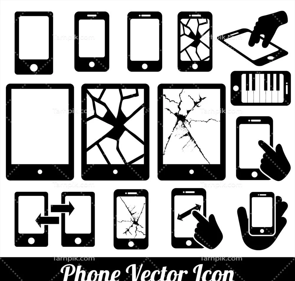 آیکون‌های وکتور تلفن - طراحی دقیق و کاربرپسند برای پروژه‌ها