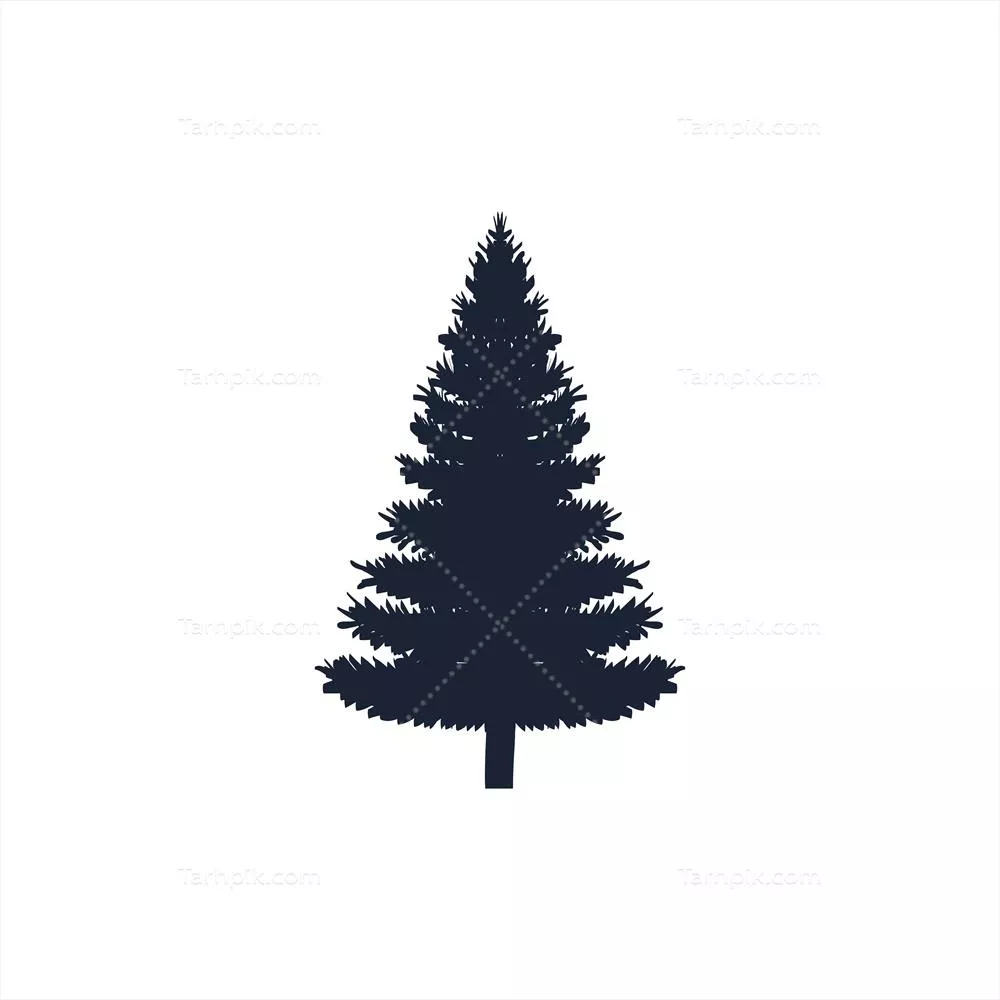 وکتور آیکون مستقل درخت کاج - نمادی از طبیعت و زیبایی طبیعی