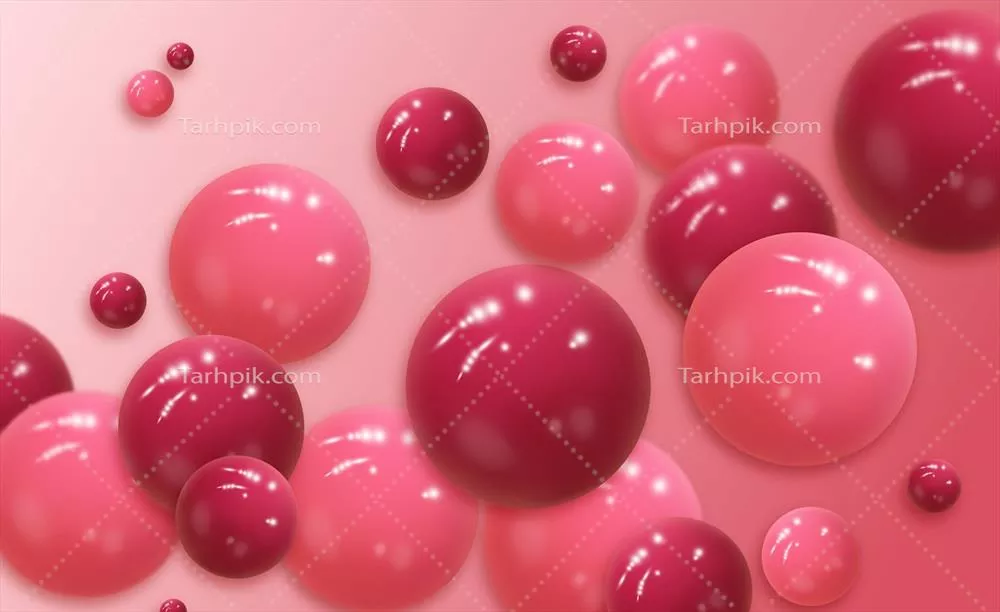 بکگراند وکتوری از توپ‌های پلاستیکی براق و رنگین برای طراحی