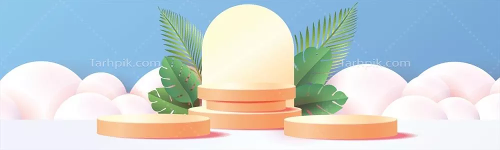 وکتور بنر تابستانی گرمسیری مینیمالیستی زرد برای محصول در حال نمایش