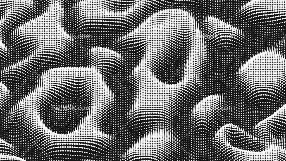 وکتور پسزمینه نقطهای و موجی با نویز و بافت انتزاعی برای فضای سایبری